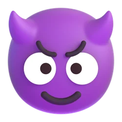 an emoji of evilSmile